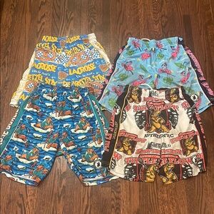 Set Of 4 Flow Society Graphic Shorts